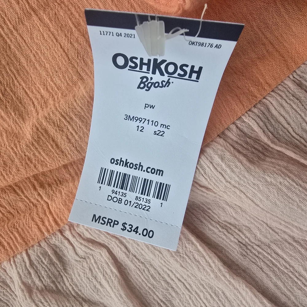 NWT OshKosh Bgosh Colorful Striped  Dress Size 12